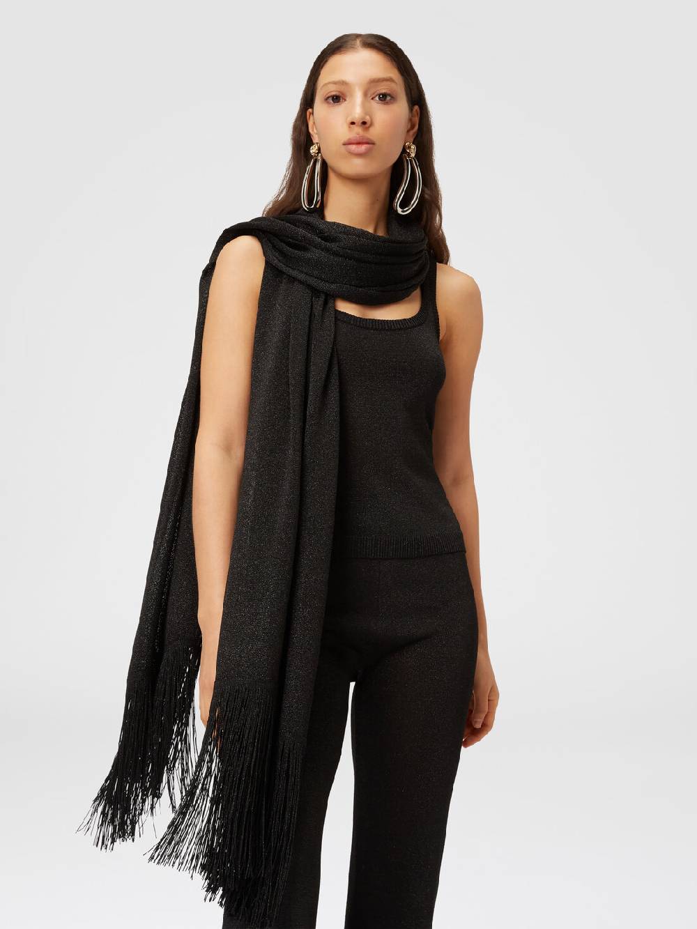 M Missoni Stola in maglia di viscosa e nylon con frange Limitato a 3 giorni
