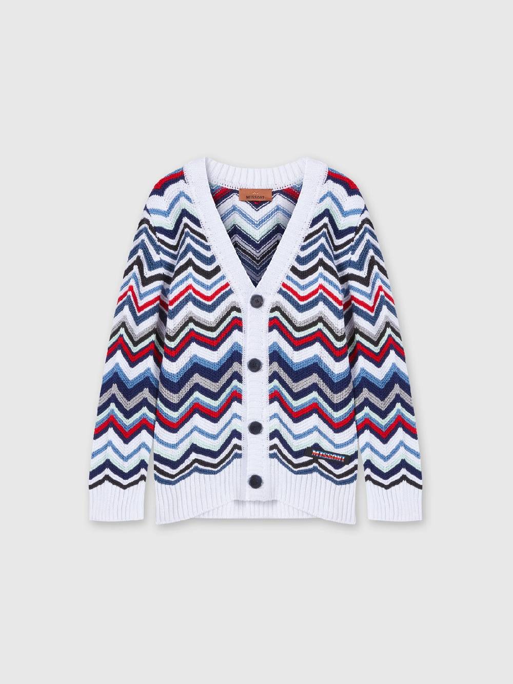 M Missoni Cardigan in maglia di cotone chevron 50% di sconto per tempo limitato