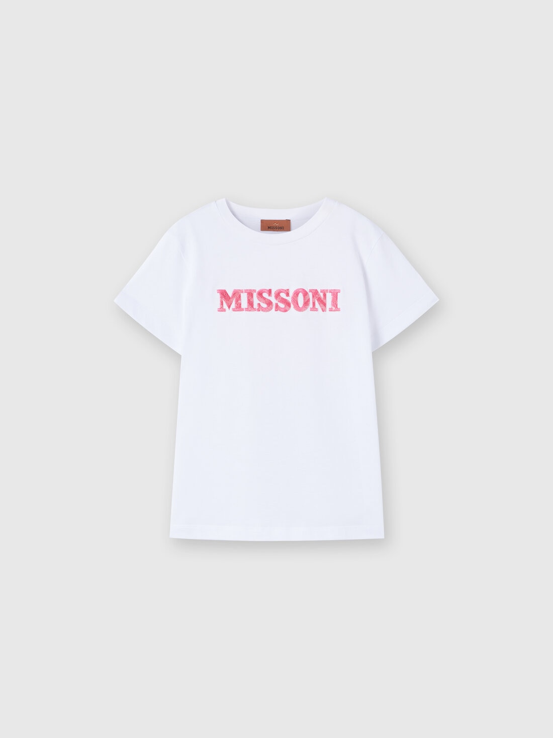 M Missoni T-shirt a maniche corte in cotone con scritta logo Italy