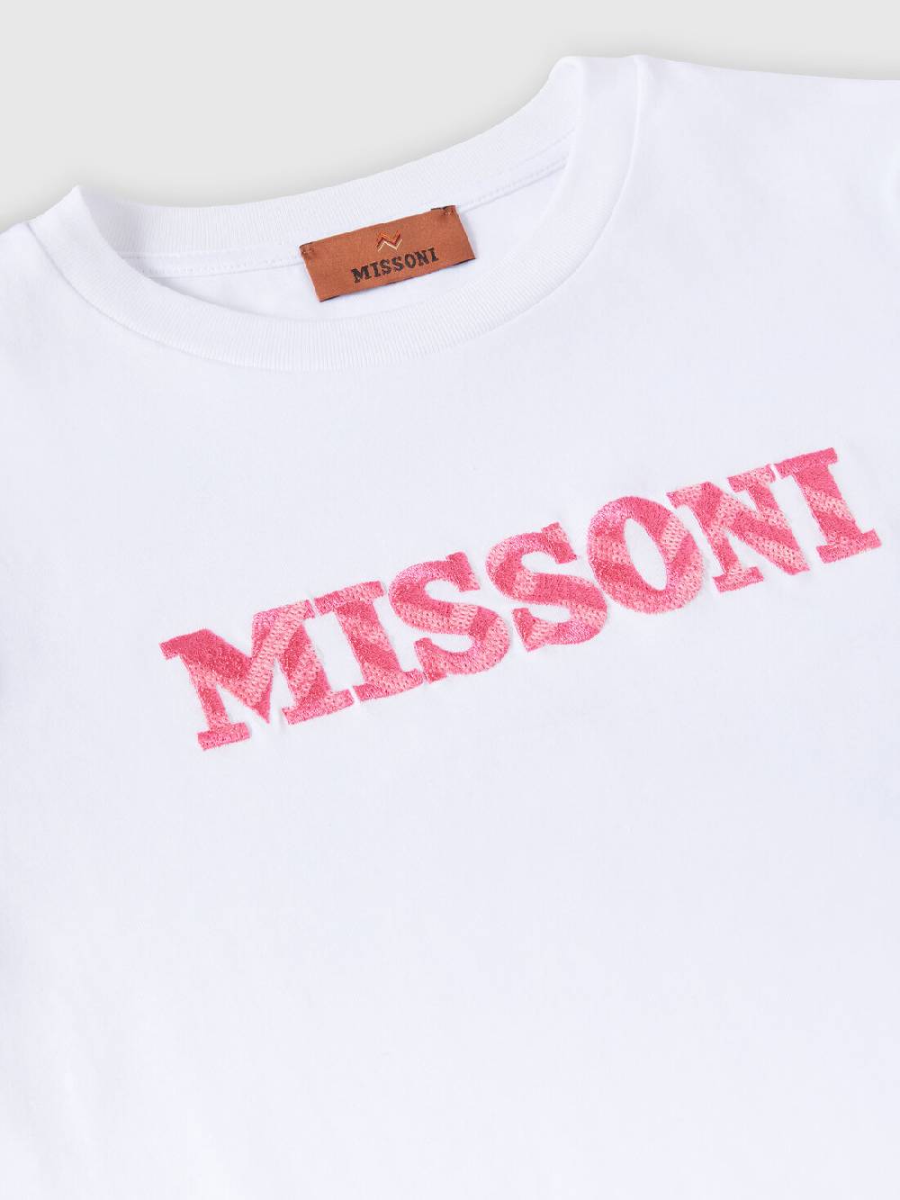 M Missoni T-shirt a maniche corte in cotone con scritta logo Italy