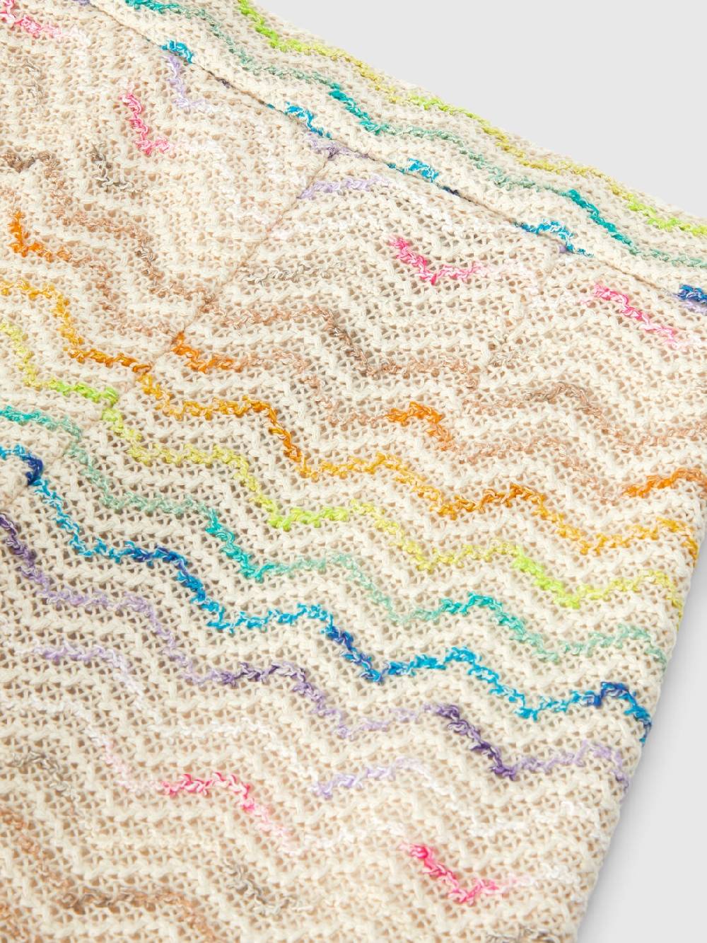 M Missoni Gonna a portafoglio in misto cotone zig zag Nuovo