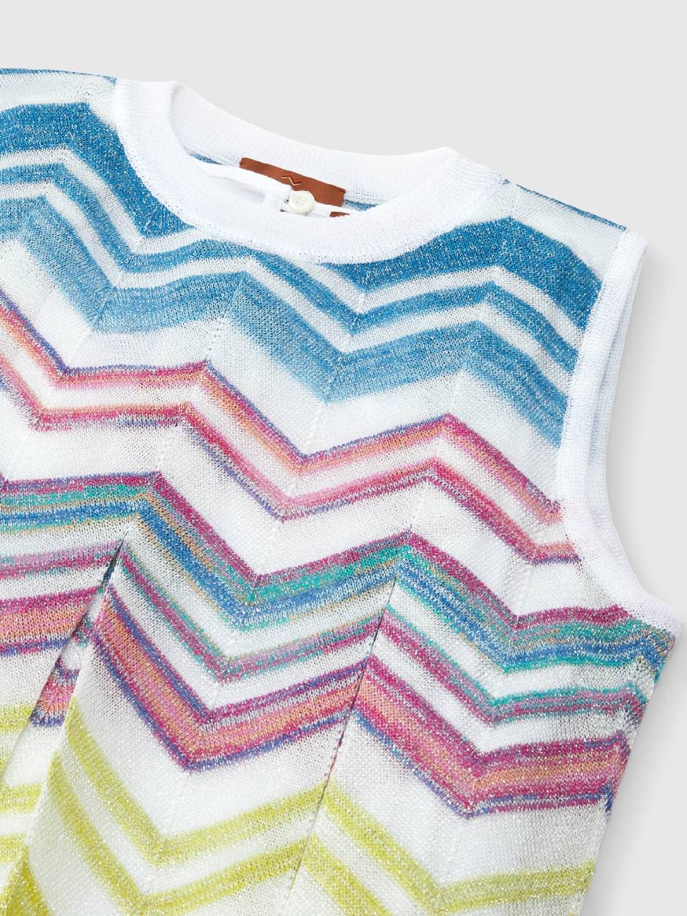 M Missoni Abito in maglia di misto viscosa zig zag con lamé Qualità