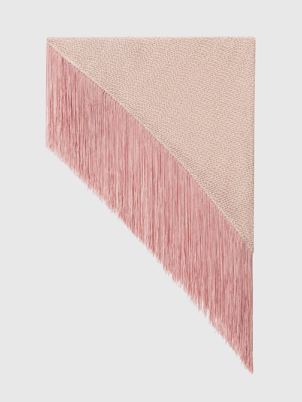M Missoni Scialle in viscosa lamé chevron con frange Spedizione Gratuita