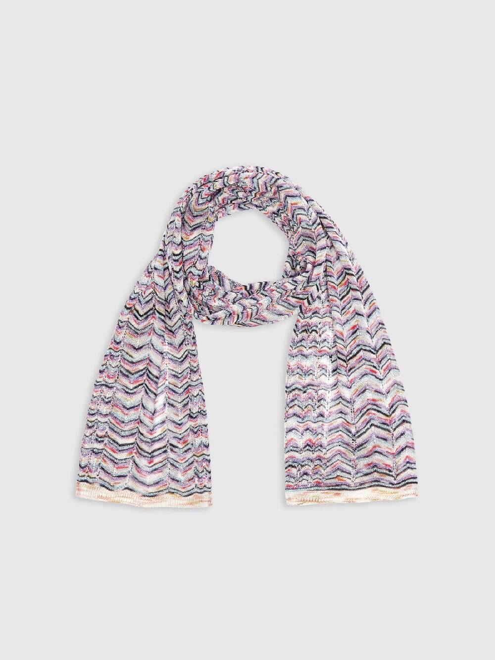 M Missoni Sciarpa in viscosa e cotone zig zag Soddisfazione Garantita