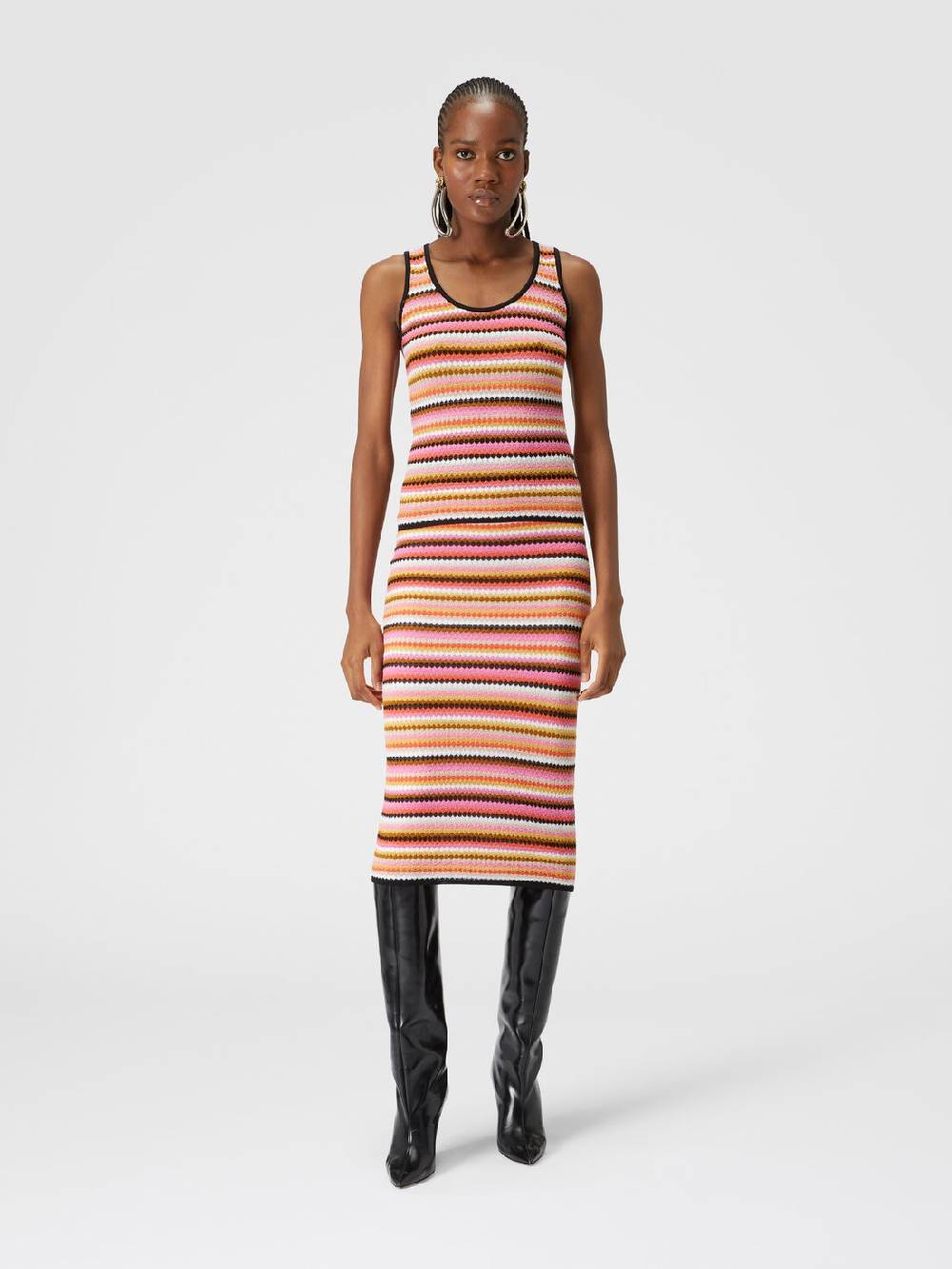 M Missoni Gonna midi in cotone e viscosa zig zag Acquista Ora