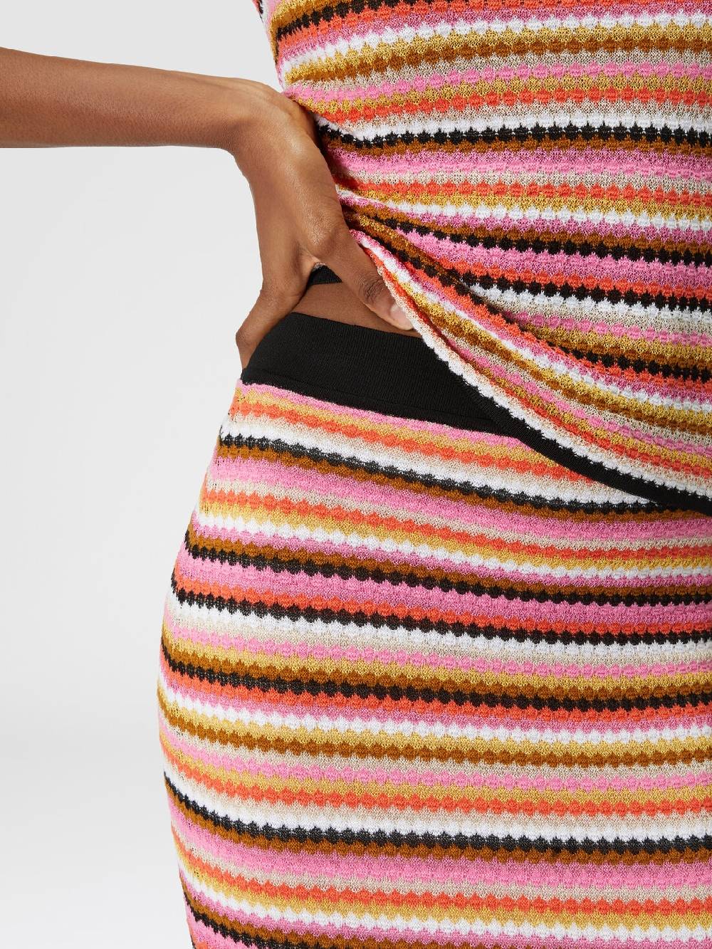 M Missoni Gonna midi in cotone e viscosa zig zag Acquista Ora
