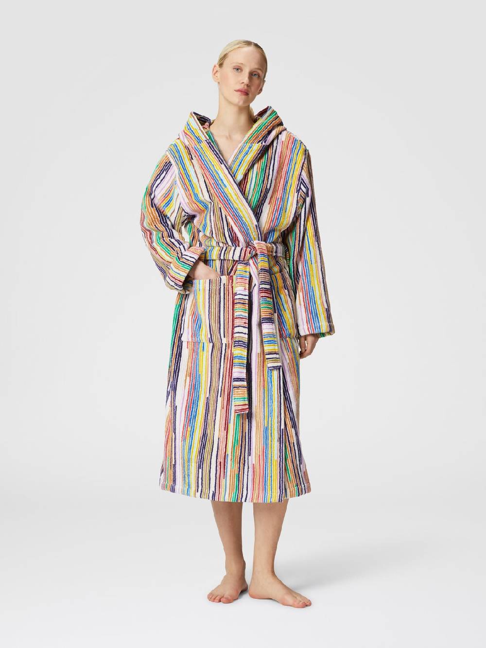 M Missoni Accappatoio Melody in spugna di cotone a righe verticali Consegna Veloce