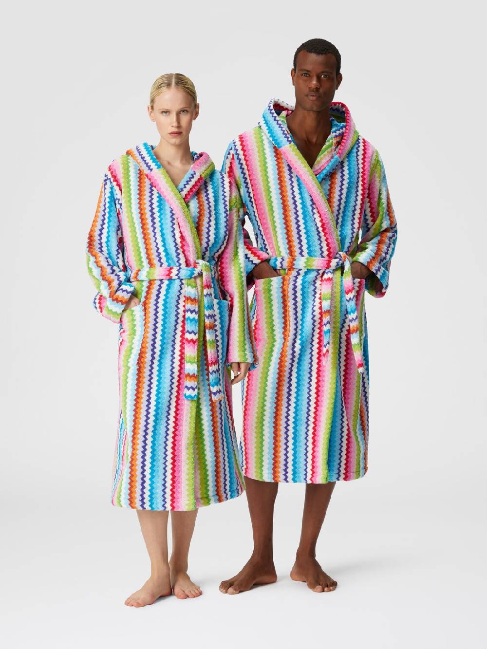 M Missoni Accappatoio Riverbero in spugna di cotone zig zag Fino Al -60%