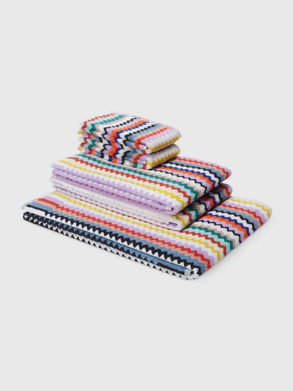 M Missoni Set 5 pezzi di asciugamani da bagno Riverbero in spugna di cotone zig zag Shopping Online