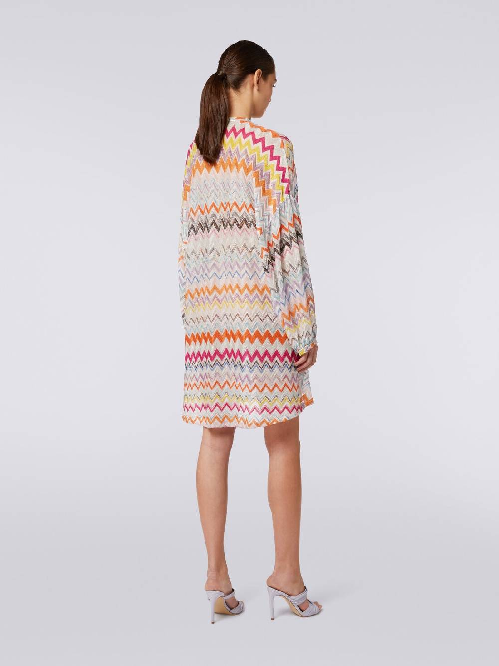 M Missoni Caftano copricostume corto con motivo zig zag e lurex Online
