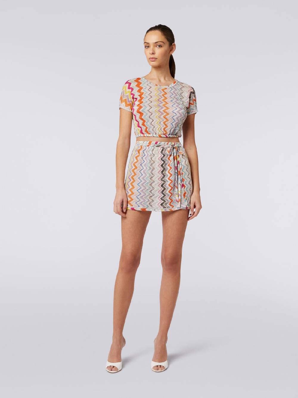 M Missoni Minigonna a portafoglio zig zag con lurex Outlet