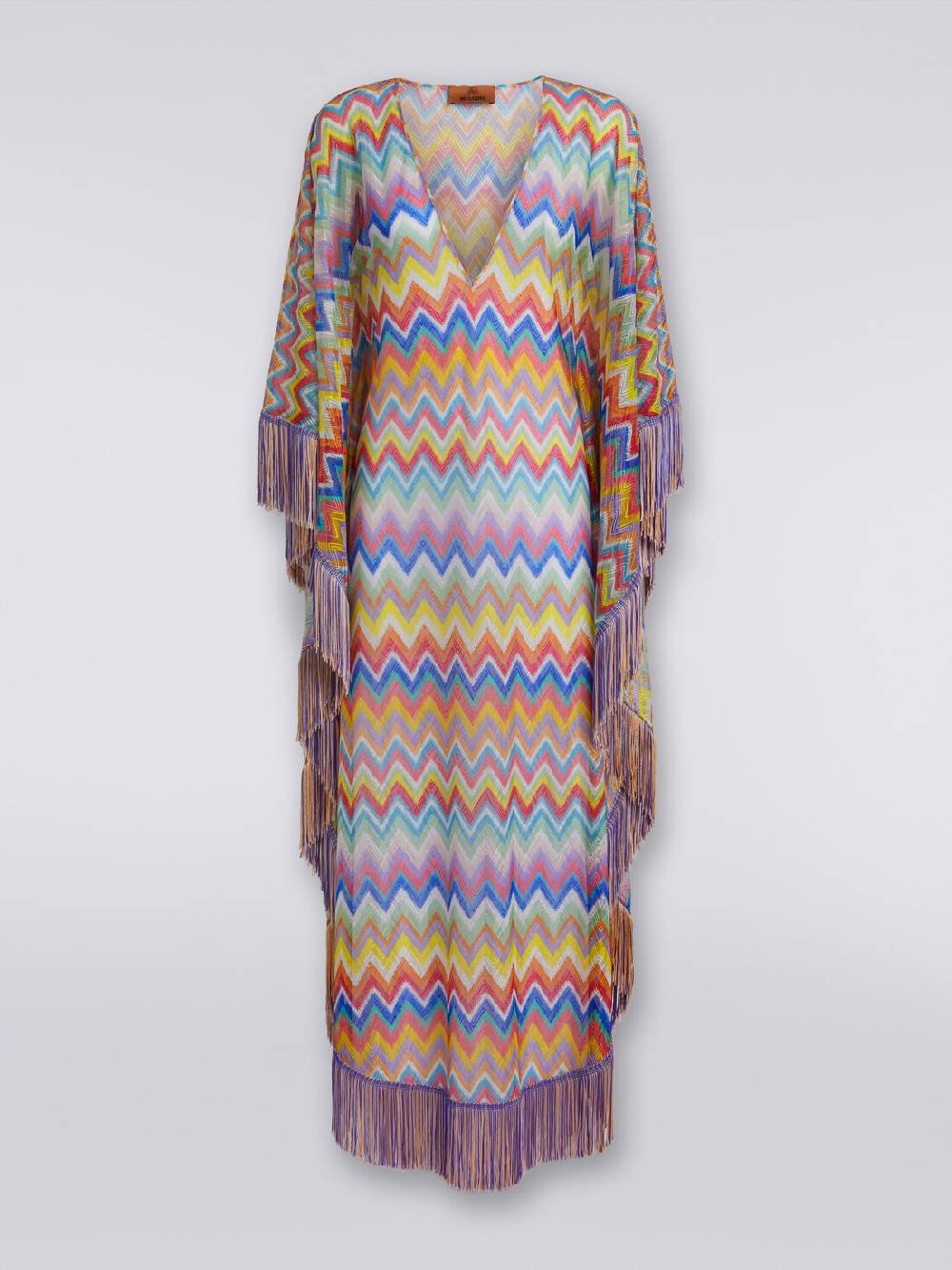 M Missoni Caftano copricostume lungo stampa zig zag con frange I Più Venduti