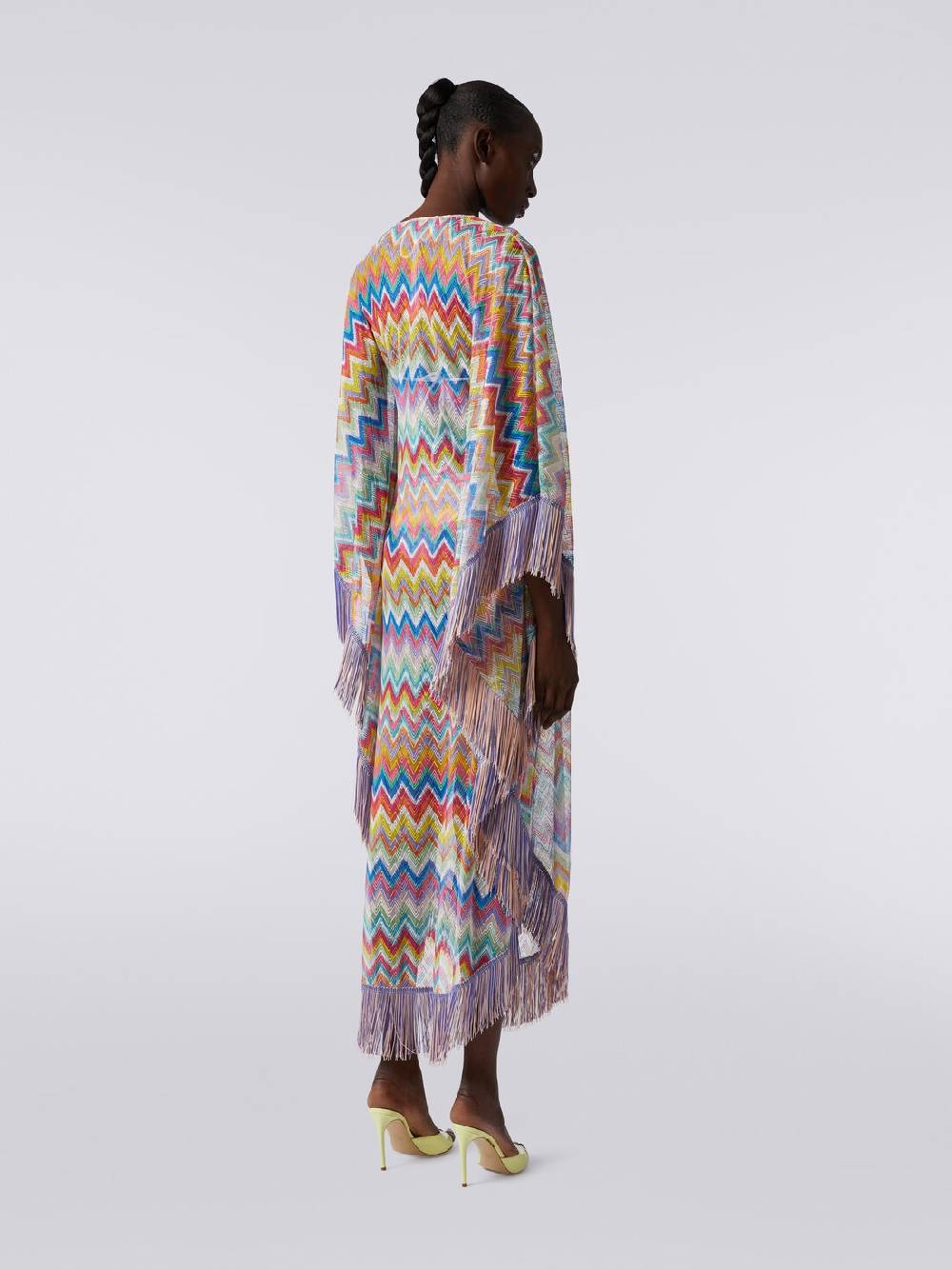 M Missoni Caftano copricostume lungo stampa zig zag con frange I Più Venduti