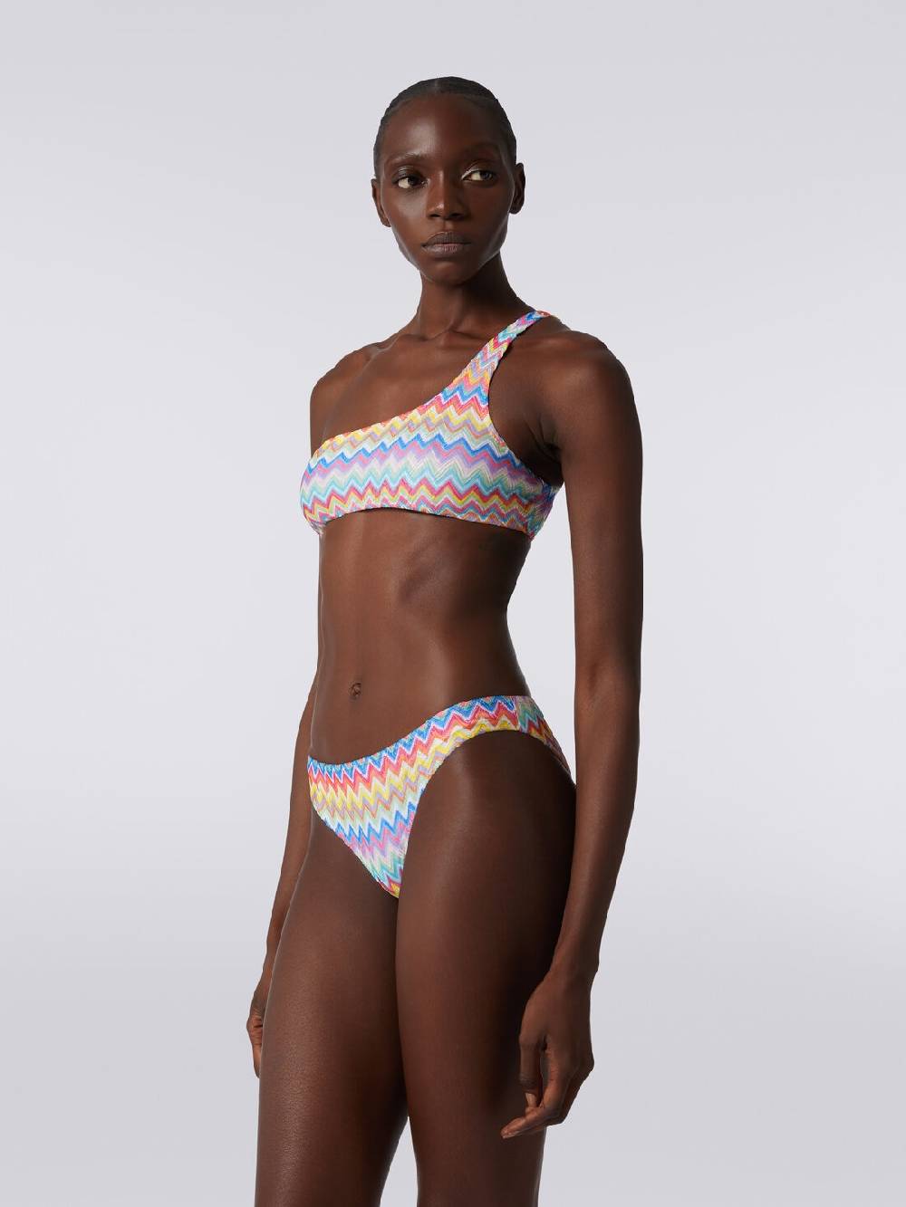 M Missoni Bikini monospalla con stampa zig zag Negozio