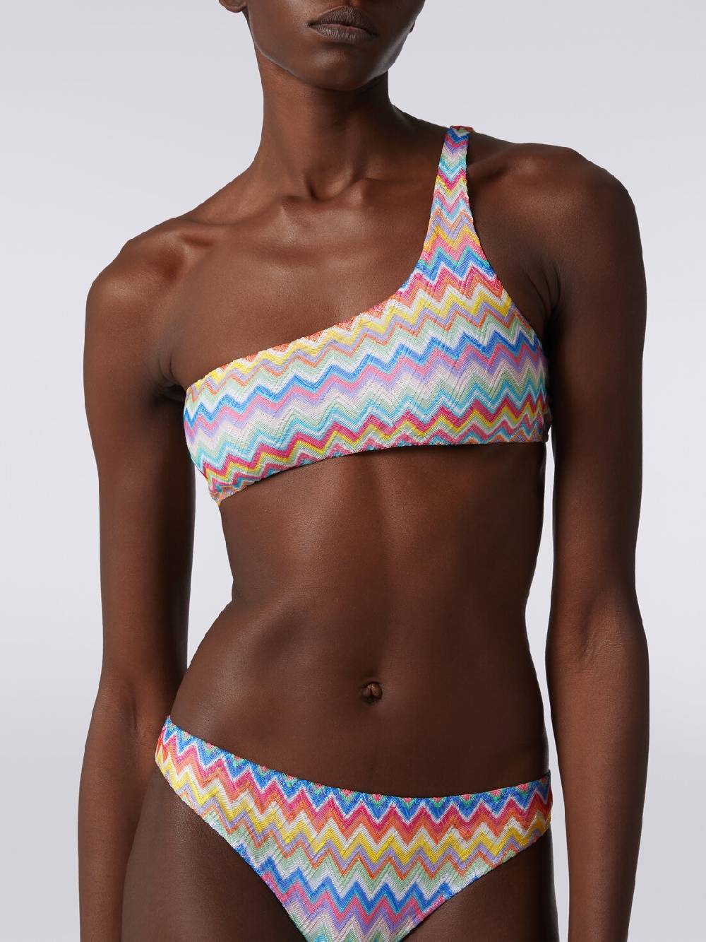 M Missoni Bikini monospalla con stampa zig zag Negozio