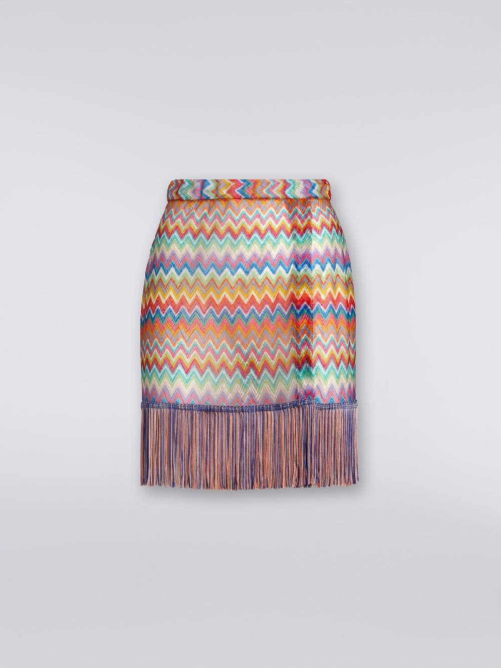 M Missoni Minigonna copricostume a portafoglio con frange Spedizione gratuita