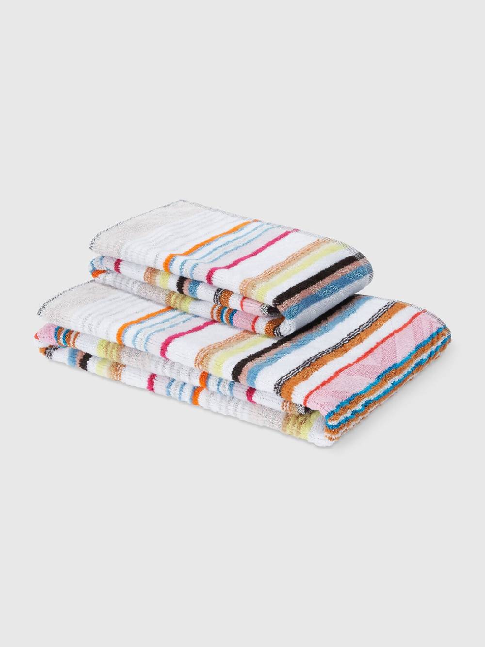 M Missoni Set 2 pezzi di asciugamani da bagno Moonshadow in spugna di cotone con lurex Offerta esclusiva