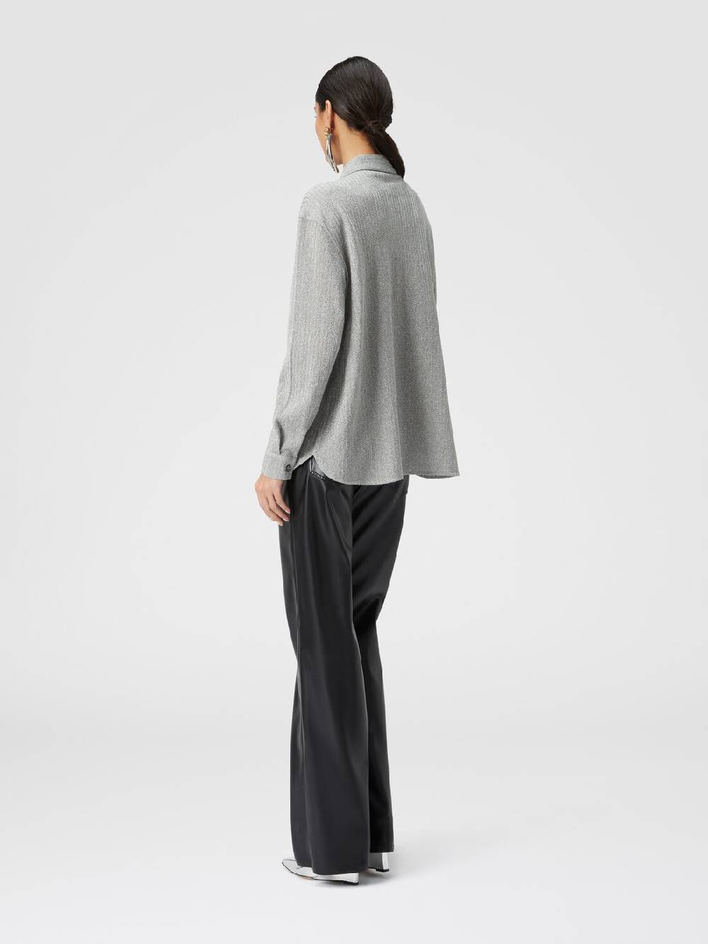M Missoni Camicia oversize in cotone e viscosa lamé Vendite stagionali