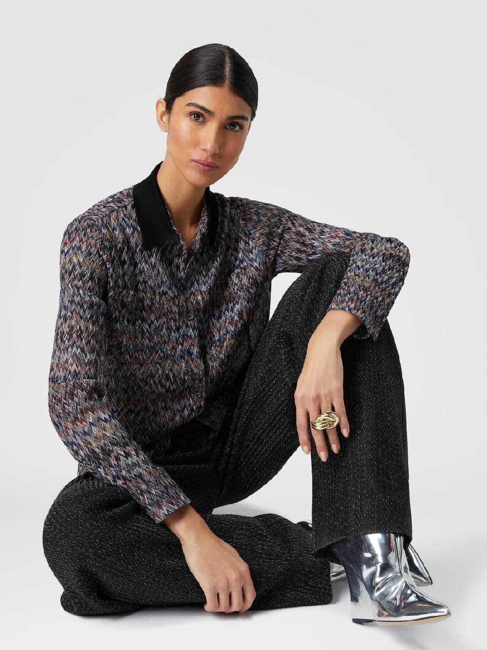 M Missoni Camicia in misto viscosa lamé Black Friday