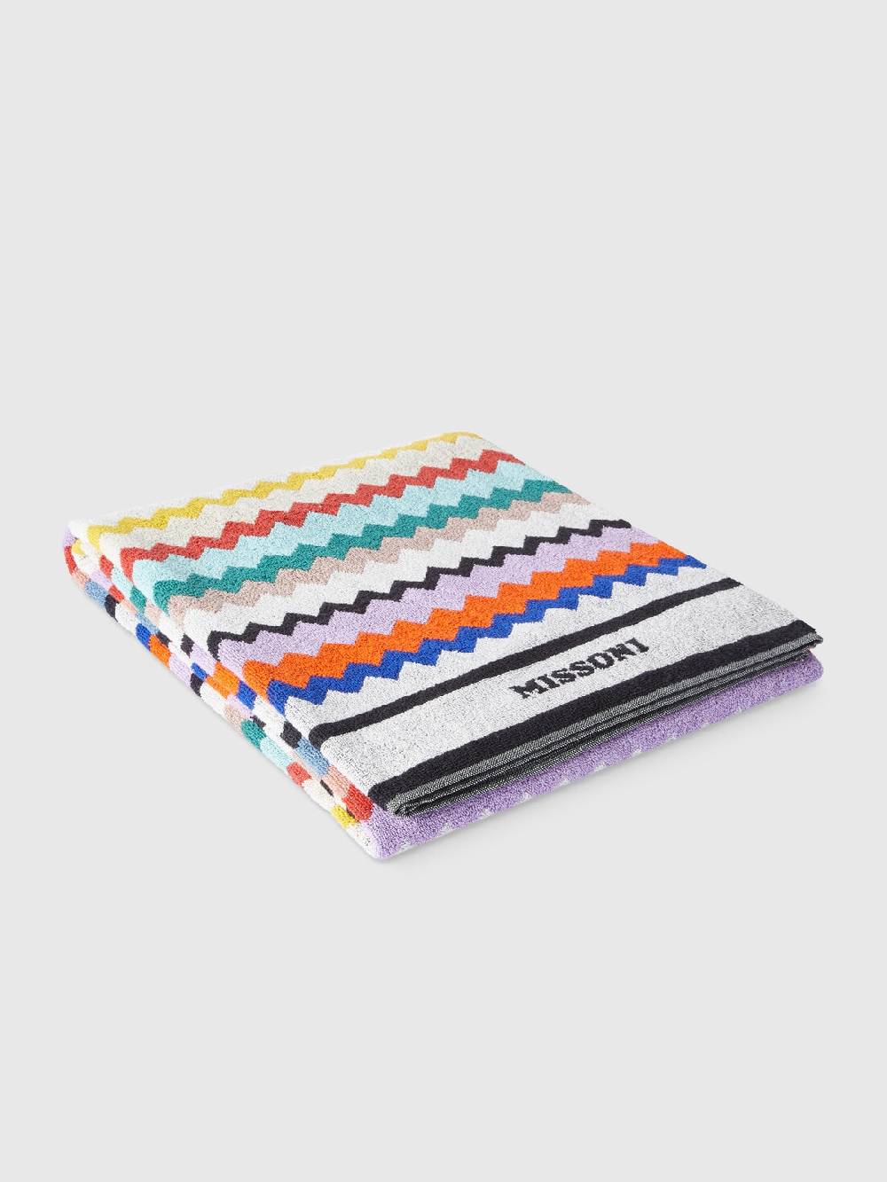 M Missoni Telo mare 100x180 cm Riverbero in spugna di cotone zig zag Offerta Giorno del Papà