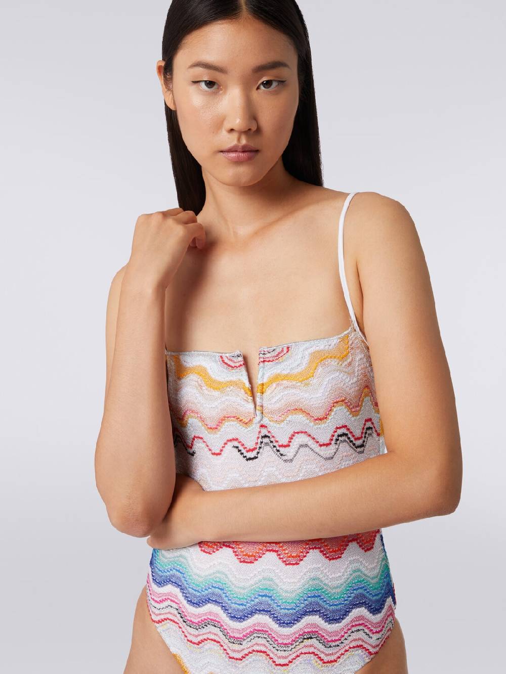 M Missoni Costume intero motivo onda con ferretto Offerta Anniversario