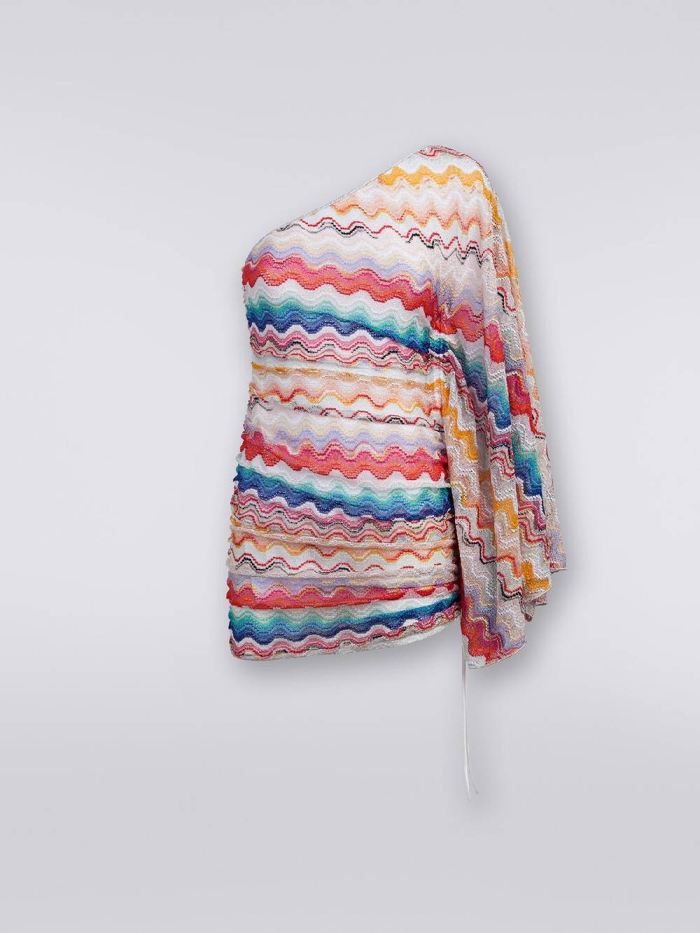 M Missoni Abito copricostume monospalla in crochet motivo onda Smaltimento dello stoccaggio