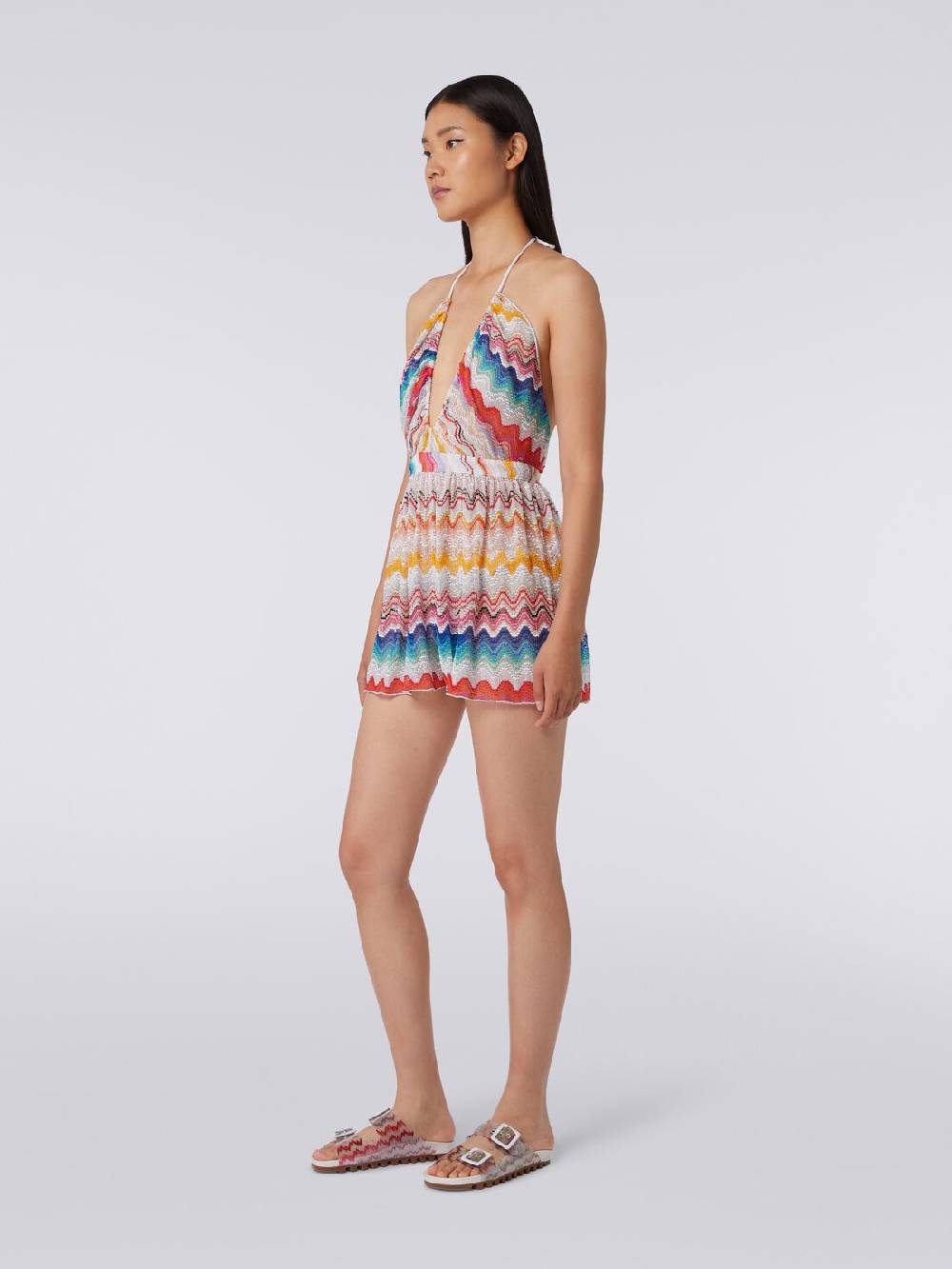 M Missoni Tuta shorts motivo onda con lurex Vendita calda
