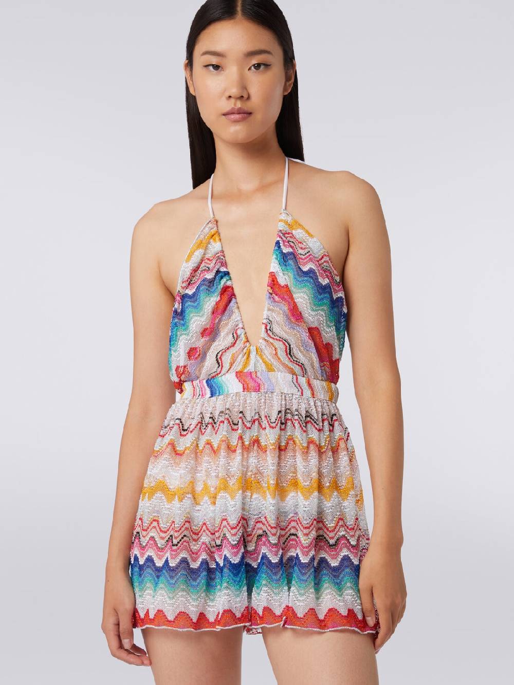 M Missoni Tuta shorts motivo onda con lurex Vendita calda