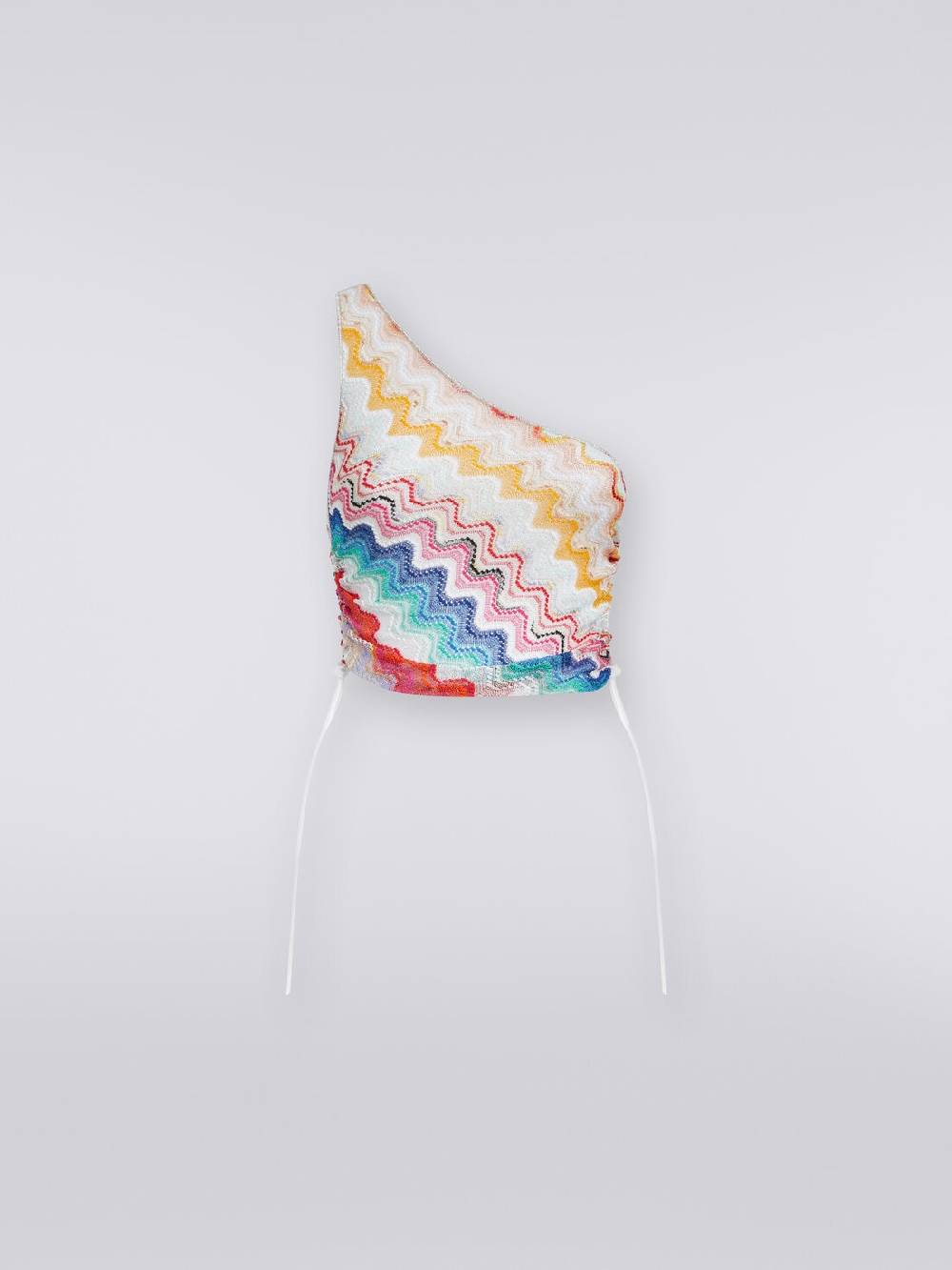 M Missoni Top monospalla motivo onda con lurex Latest fashion