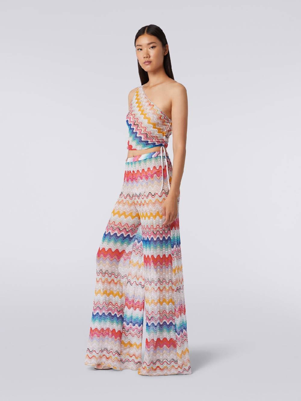 M Missoni Top monospalla motivo onda con lurex Latest fashion