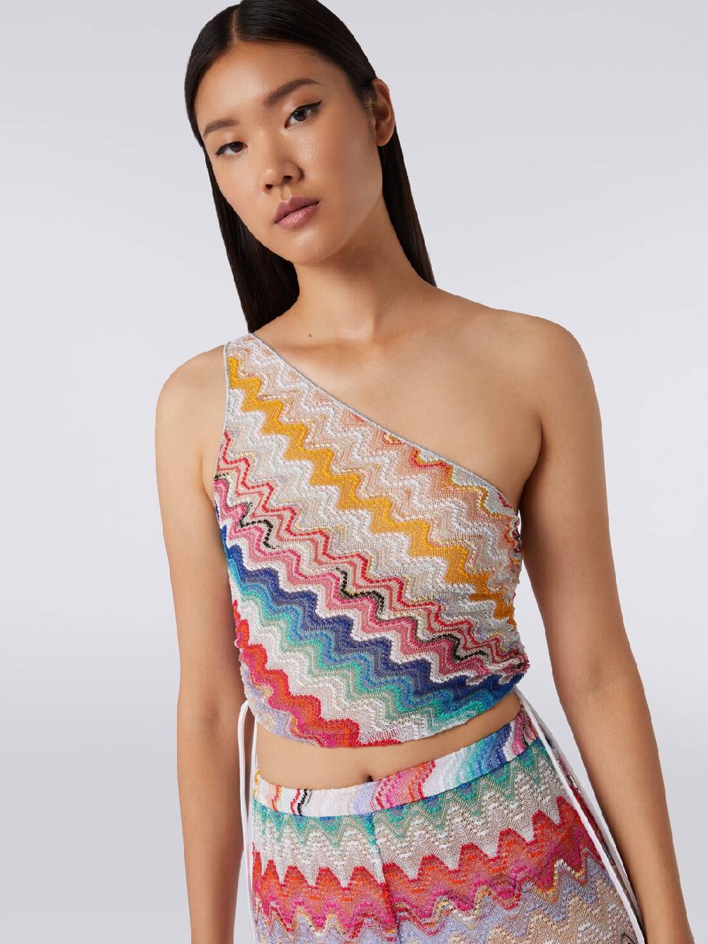 M Missoni Top monospalla motivo onda con lurex Latest fashion