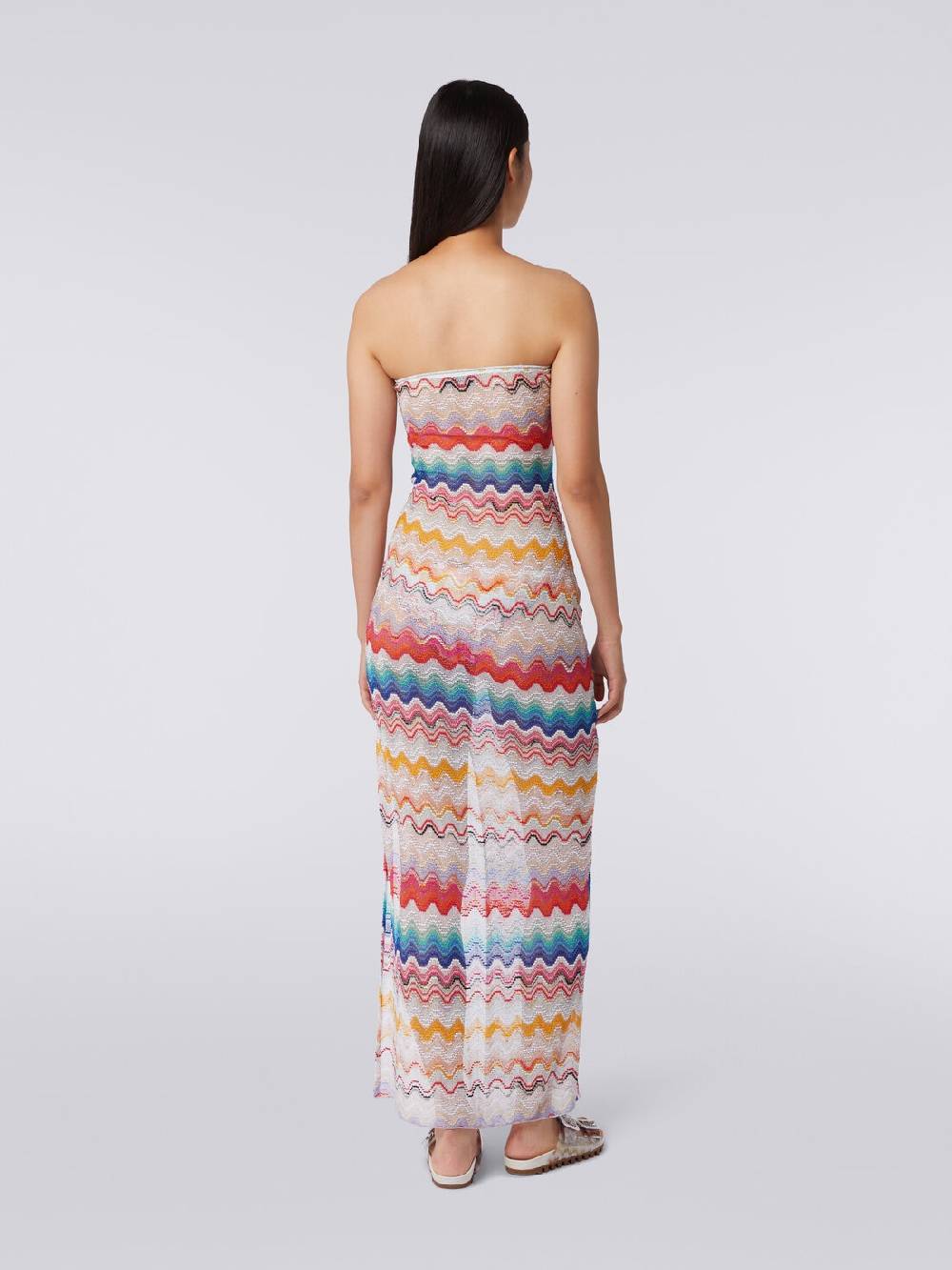 M Missoni Abito copricostume lungo in crochet motivo onda Offerta temporanea