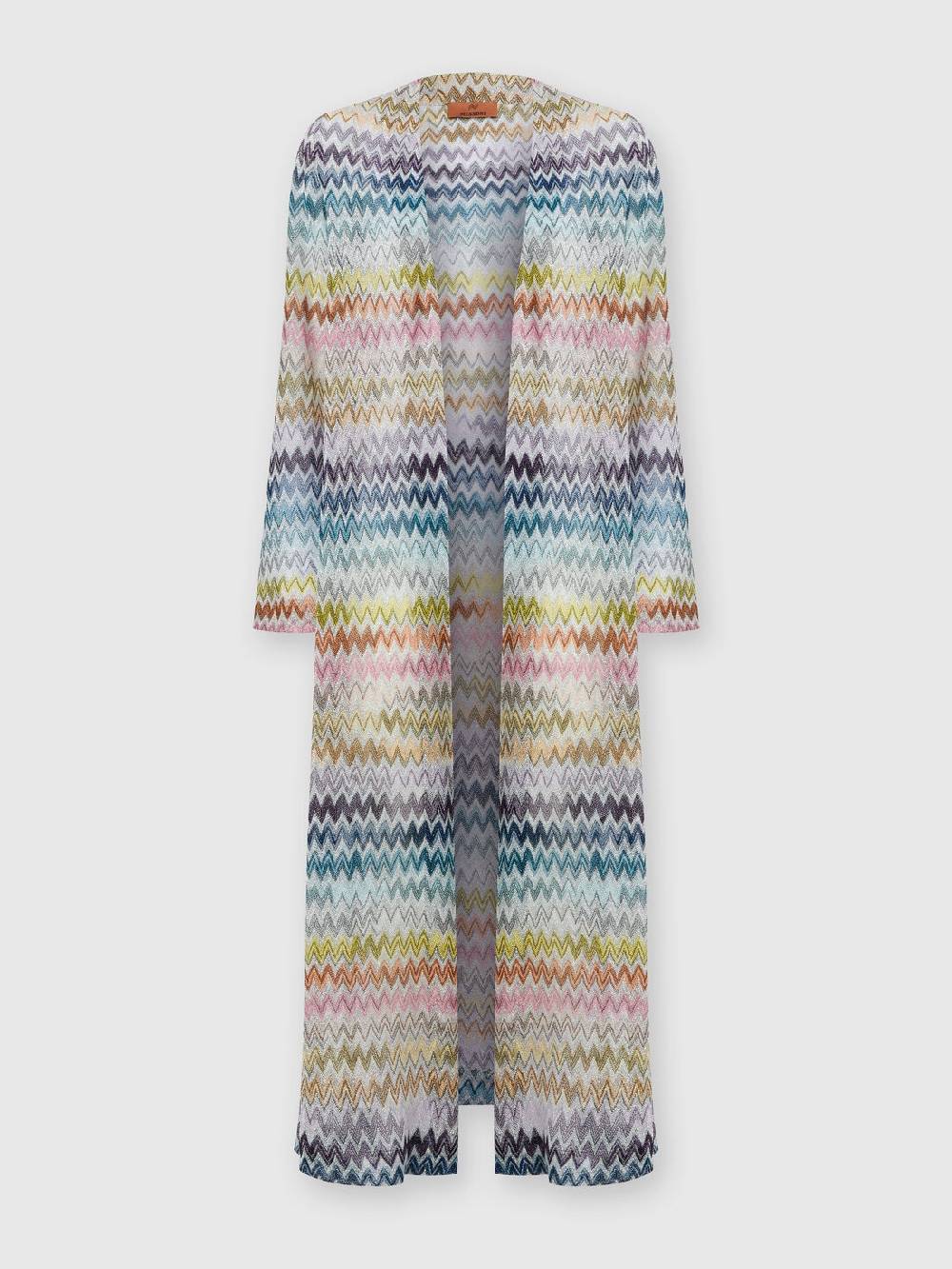 M Missoni Cardigan lungo in misto viscosa zig zag lamé Offerte esclusive