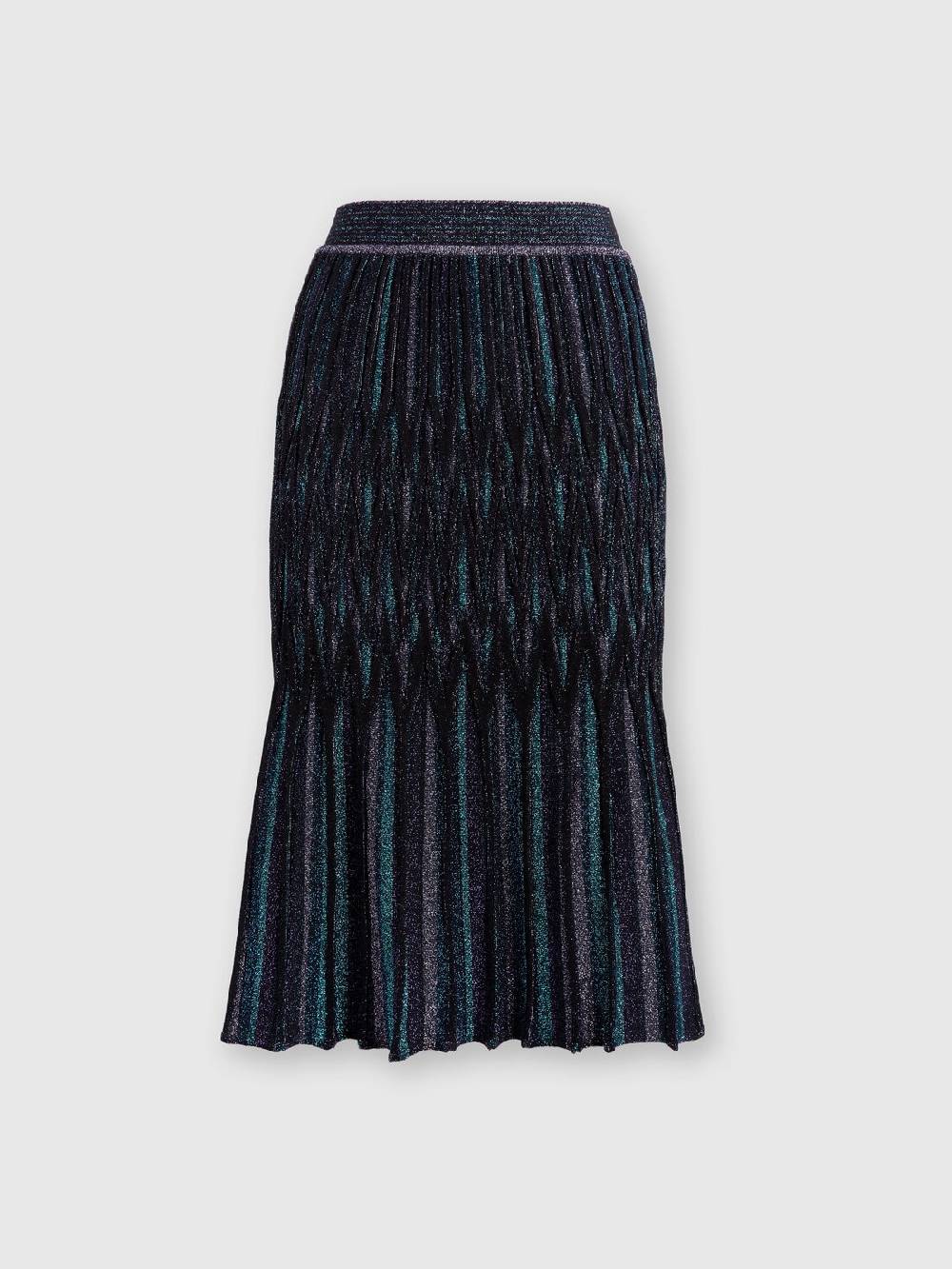 M Missoni Gonna midi svasata motivo diamante lamé Grandi sconti