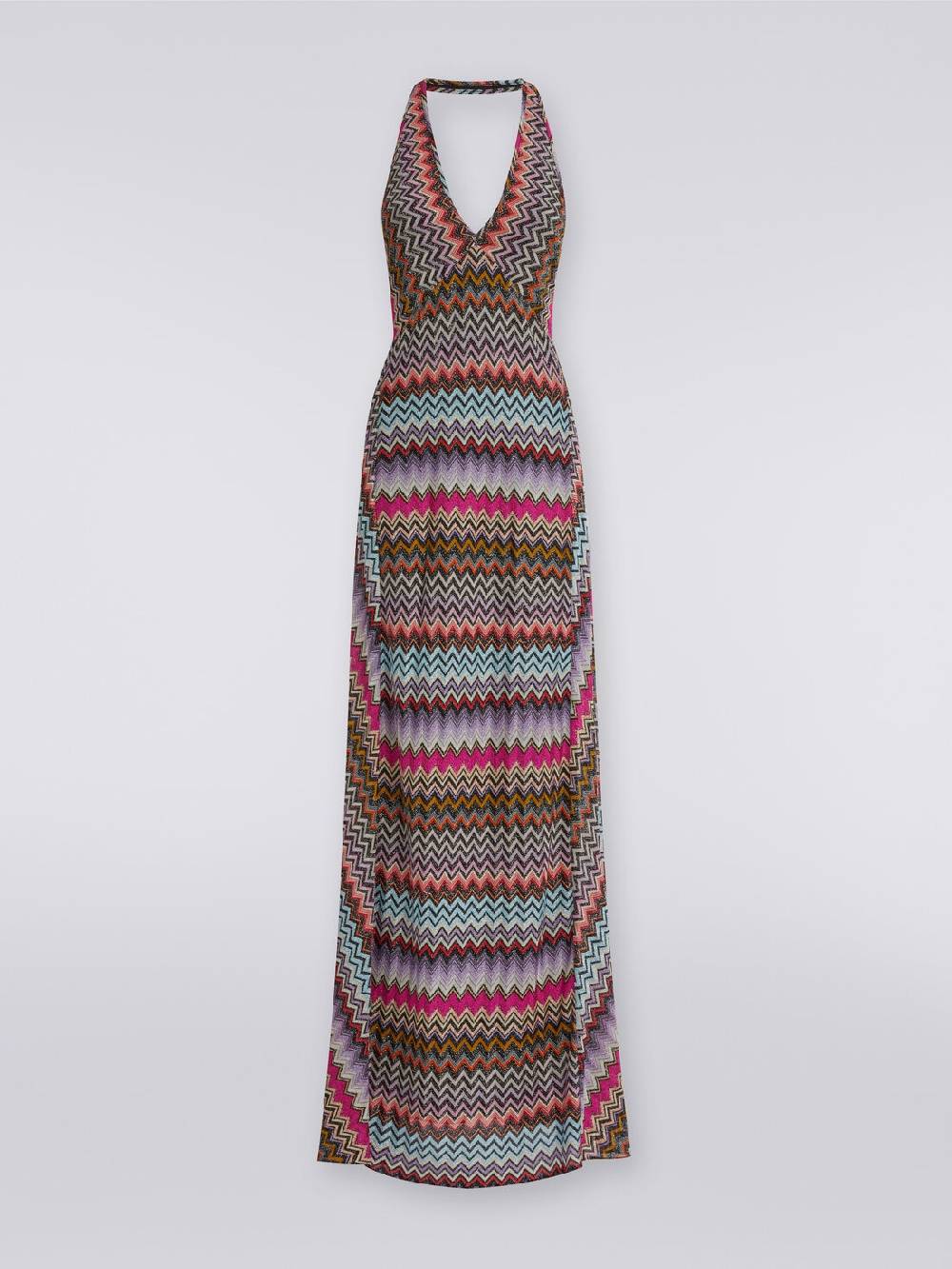 M Missoni Abito lungo in viscosa zig zag con lurex Nuovi prodotti