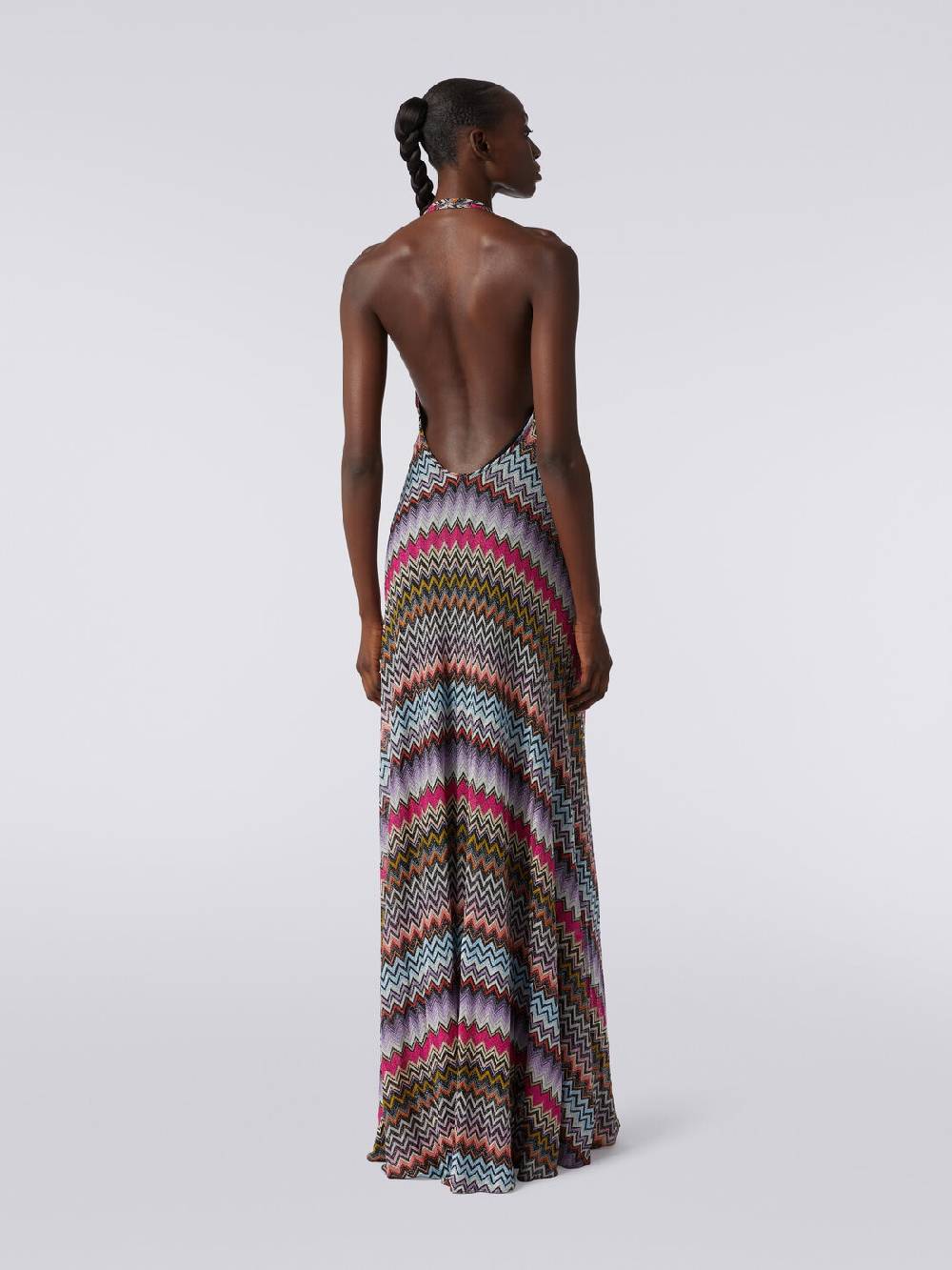 M Missoni Abito lungo in viscosa zig zag con lurex Nuovi prodotti