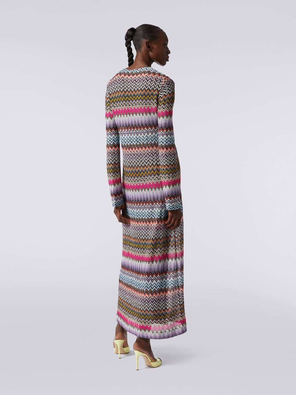 M Missoni Cardigan lungo in viscosa zig zag con lurex Bestseller
