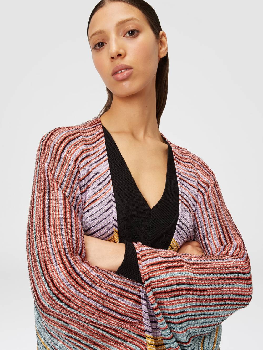 M Missoni Mantella in maglia di misto viscosa fiammata Offerte stagionali