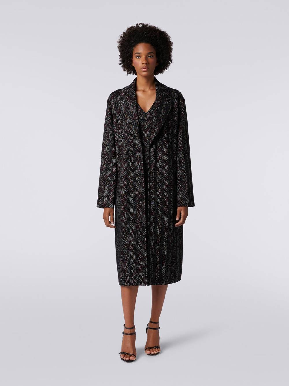 M Missoni Cappotto monopetto in misto lana zig zag Comprane uno, ottenene uno gratis