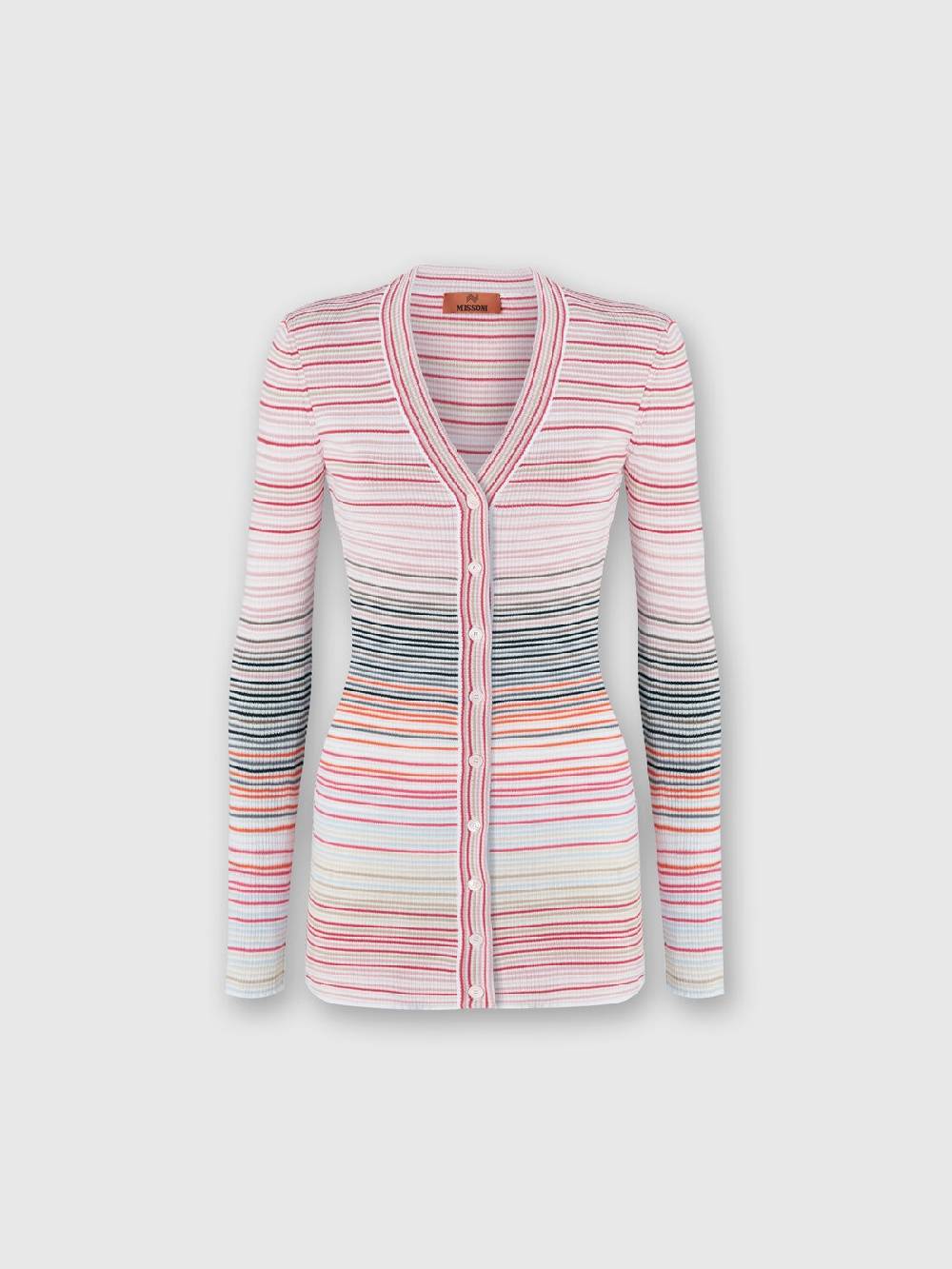 M Missoni Cardigan in cotone e viscosa a righe Offerte giornaliere