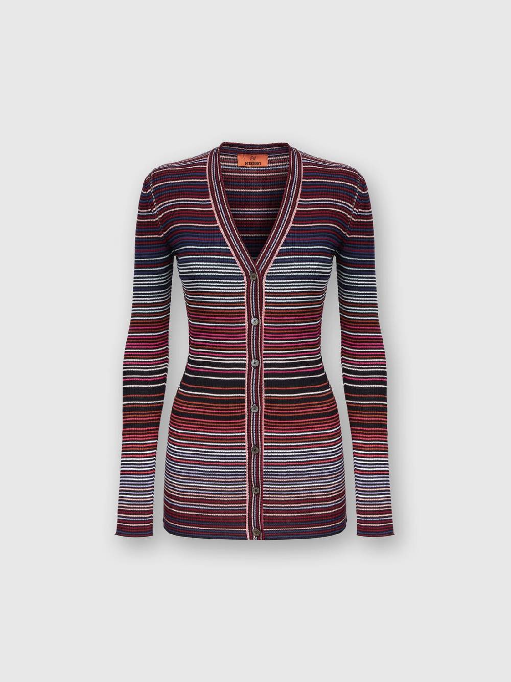 M Missoni Cardigan in cotone e viscosa a righe Offerte speciali