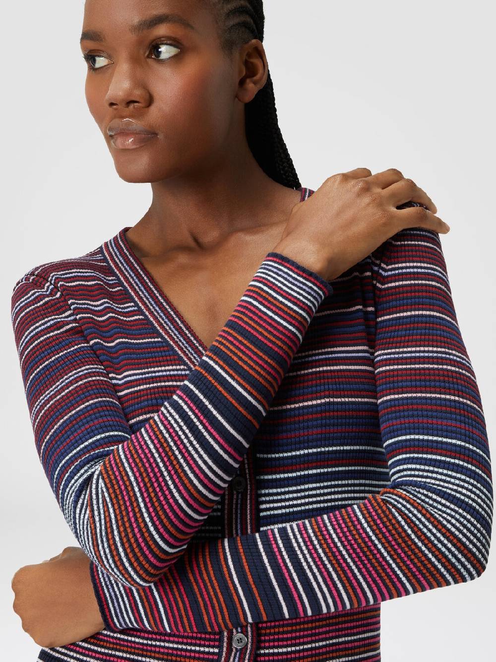 M Missoni Cardigan in cotone e viscosa a righe Offerte speciali