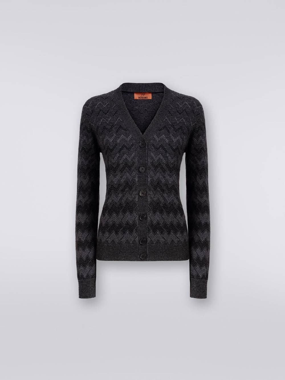 M Missoni Cardigan con scollo a V in cachemire con zig zag