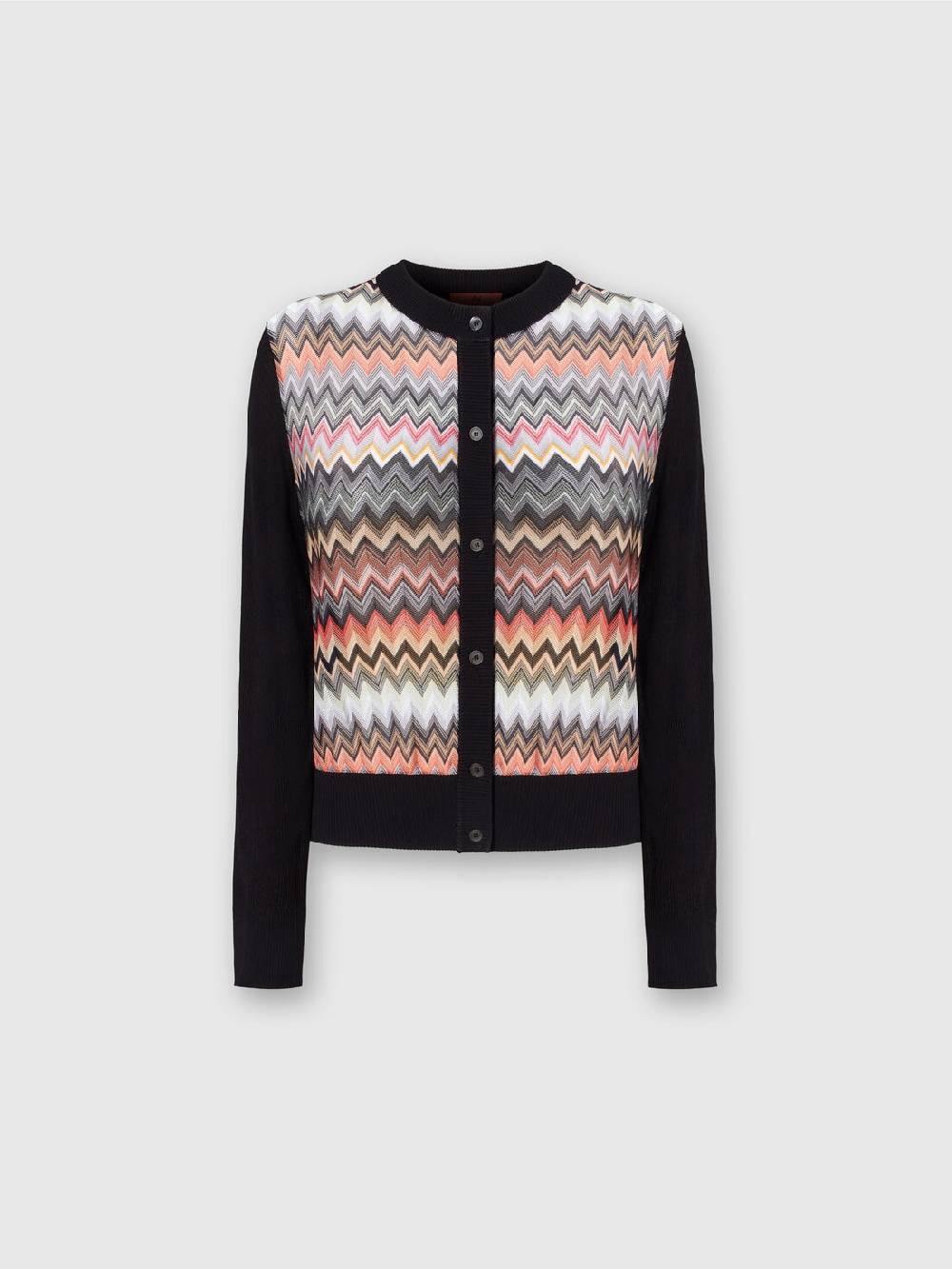 M Missoni Cardigan corto in viscosa chevron Sconti VIP