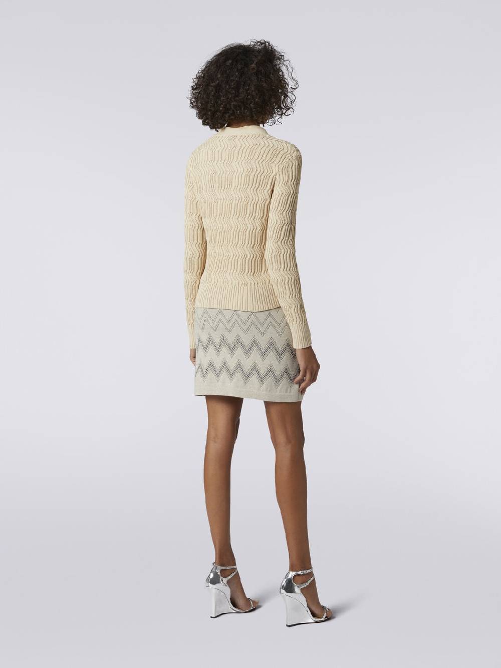 M Missoni Cardigan in cotone con nervature verticali a rilievo Super Saving Price