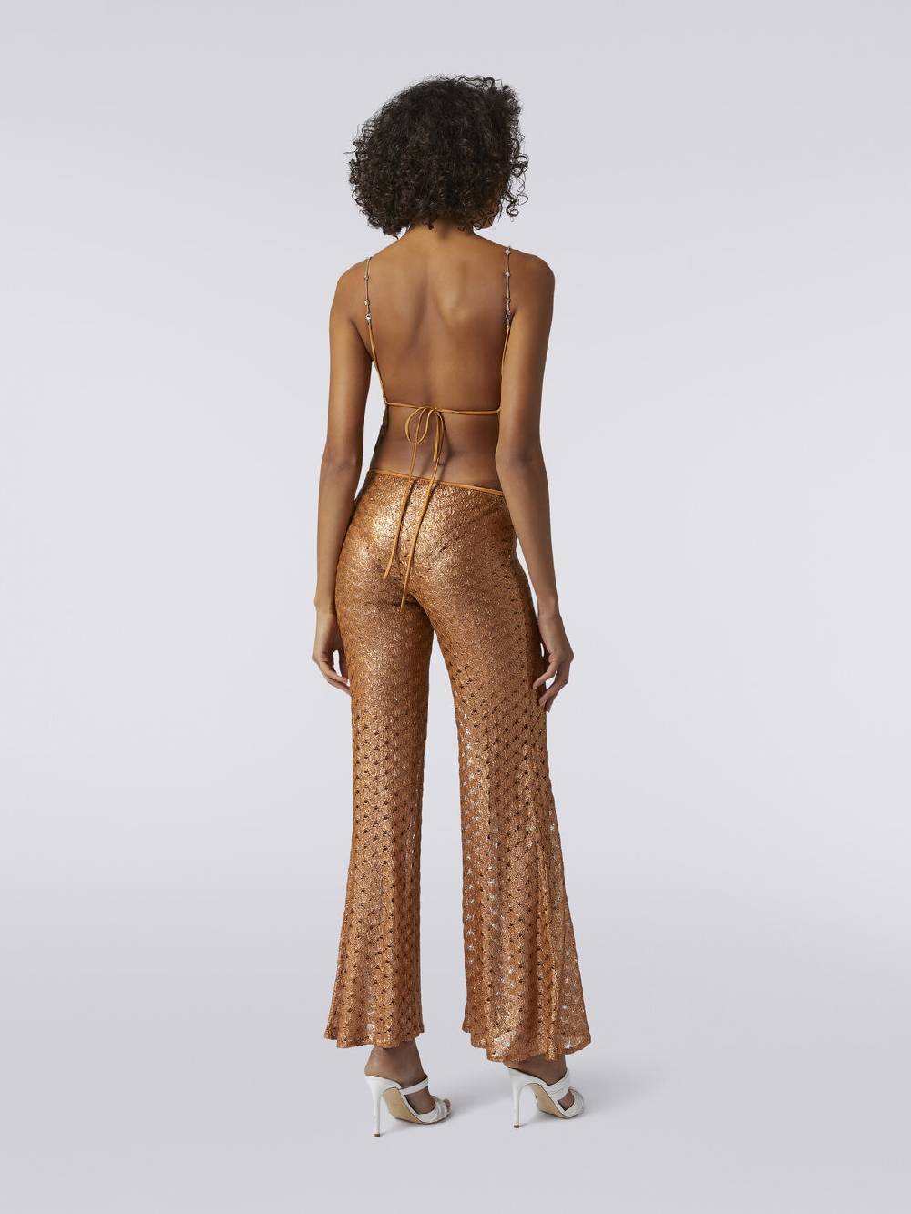 M Missoni Pantaloni copricostume effetto pizzo con fondo svasato Latest stili
