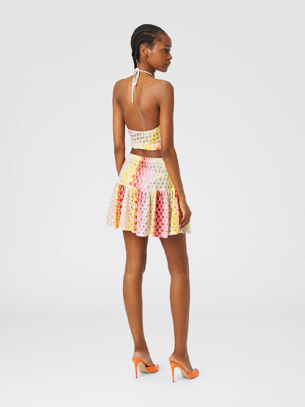 M Missoni Minigonna a balze effetto pizzo dégradé Promozione temporanea