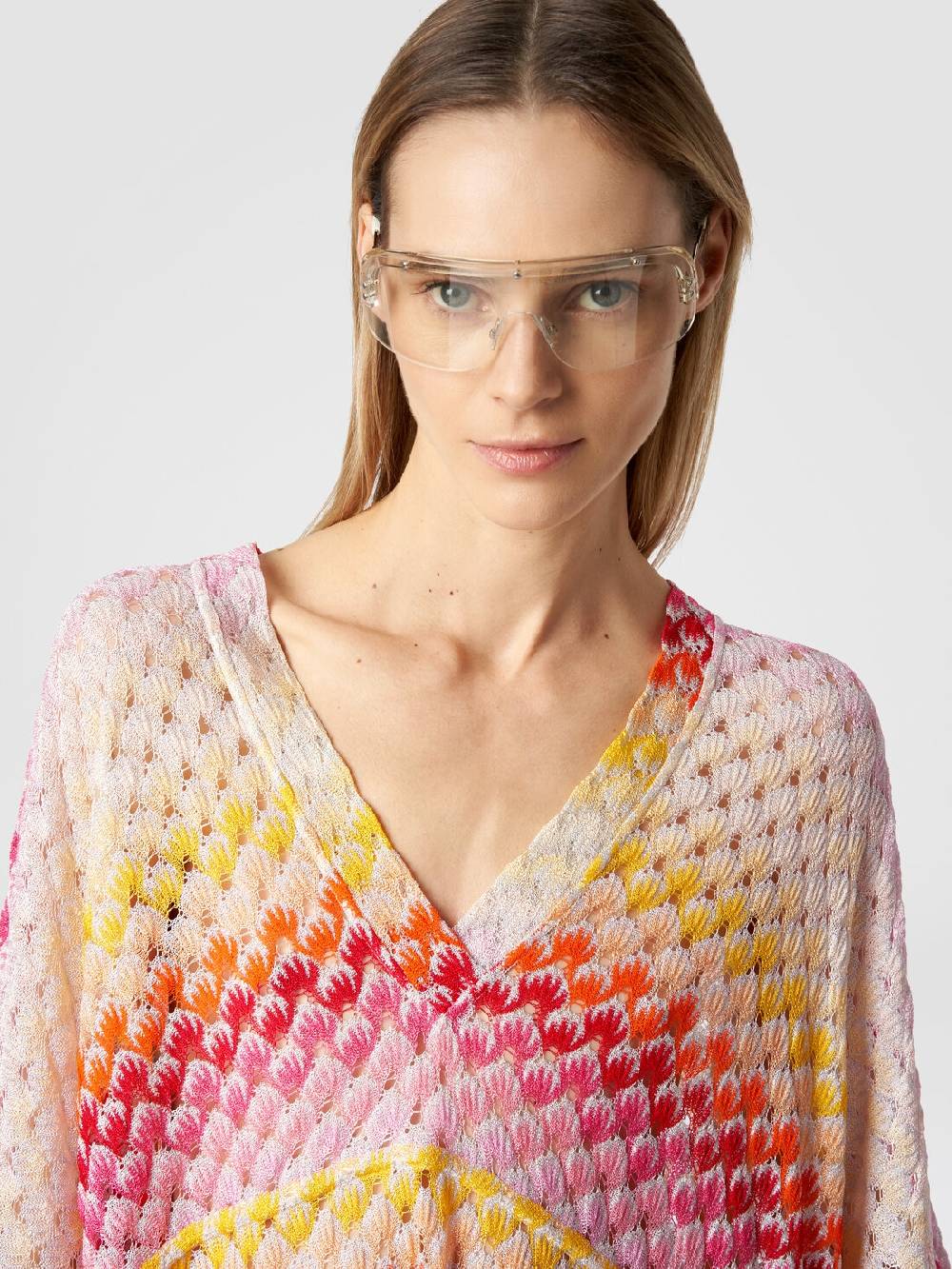 M Missoni Caftano copricostume corto effetto pizzo con lurex Fino al 50% di sconto