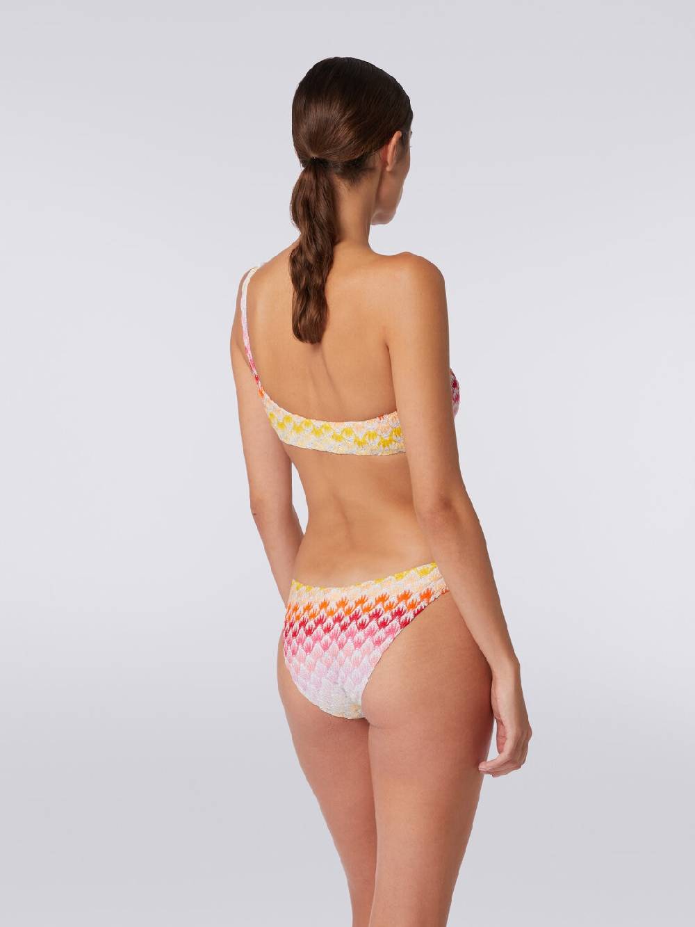 M Missoni Bikini monospalla effetto pizzo dégradé con lurex Offerta speciale della fabbrica