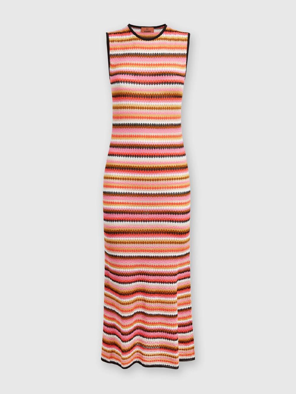 M Missoni Abito midi senza maniche in lana e viscosa a righe Fino al 55% di sconto